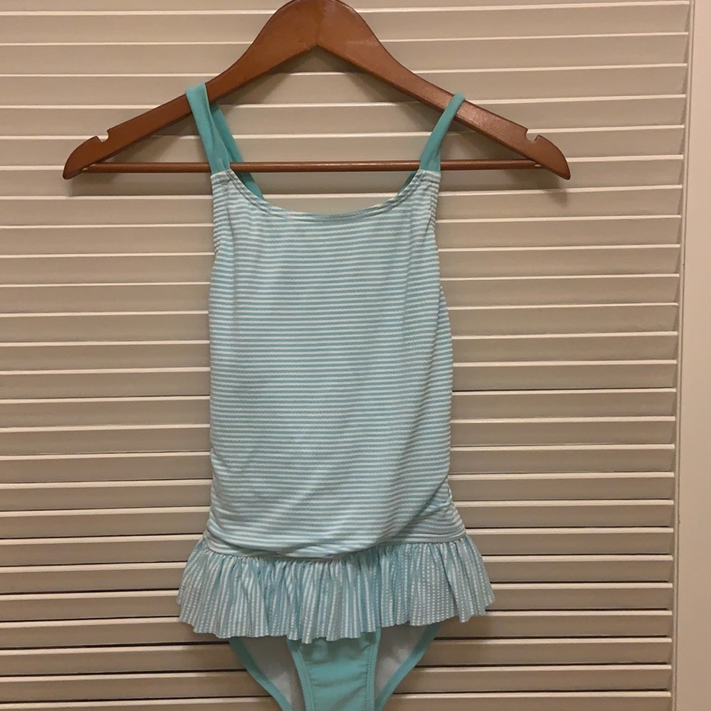 🌼🌼🌼Cat & Jack Swimsuit with Skirt in Green & White